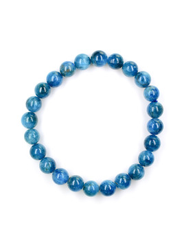 Blue Apatite Bead Bracelet