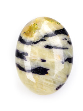 Purple Fluorite in Calcite Palm Stone