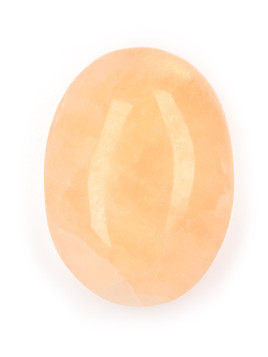 Peach Selenite Palm Stone