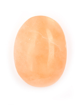Peach Selenite Palm Stone
