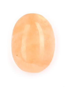 Peach Selenite Palm Stone