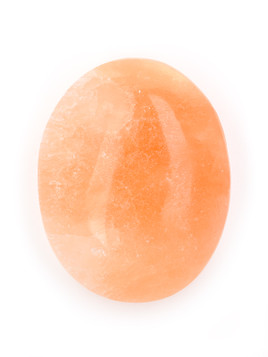Peach Selenite Palm Stone