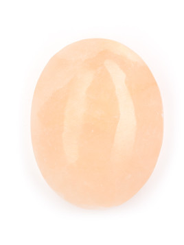 Peach Selenite Palm Stone