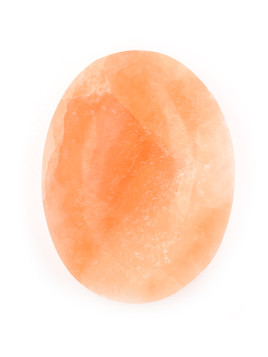 Peach Selenite Palm Stone