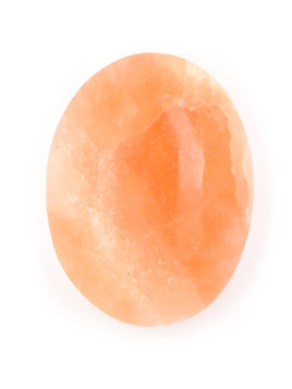 Peach Selenite Palm Stone