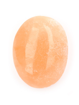 Peach Selenite Palm Stone