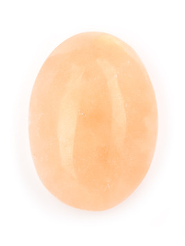 Peach Selenite Palm Stone