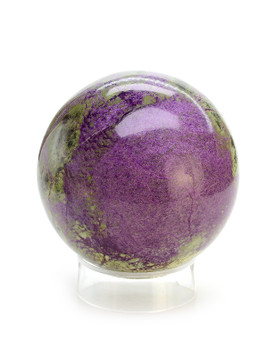 Stichtite with Serpentine Sphere