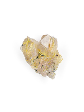 Golden Rutile in Quartz
