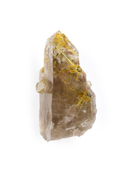 Golden Rutile in Quartz
