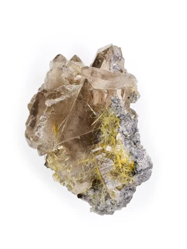 Golden Rutile in Quartz