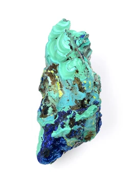 Volborthite on Azurite