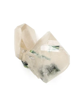 Green Tourmaline on Quartz
