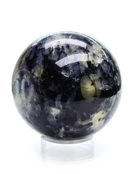 Black Tourmaline in Quartz Agate Sphere
