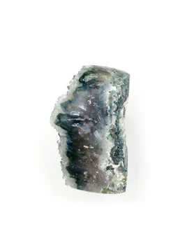 Green Amethyst Geode Heart