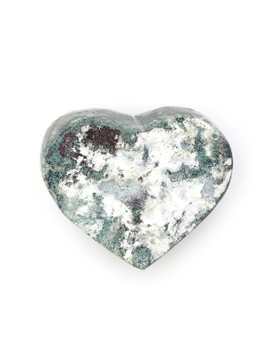 Green Amethyst Geode Heart