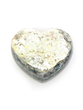 Green Amethyst Geode Heart
