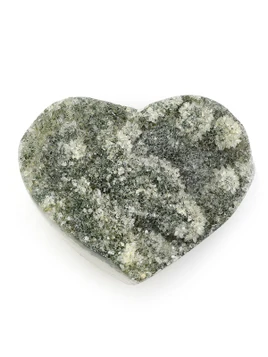 Green Amethyst Geode Heart