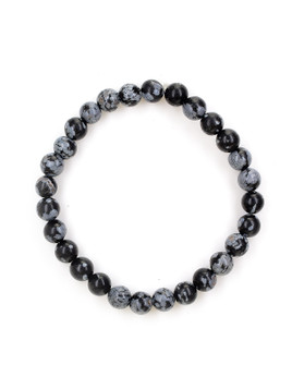 Snowflake Obsidian 6 mm Bracelet