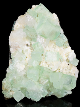 Green Apophyllite on Stilbite Cluster,Green Apophyllite on Stilbite Cluster