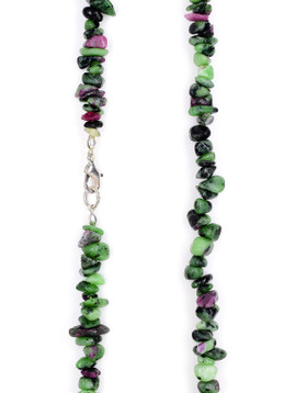 Ruby and Zoisite Chip Necklace
