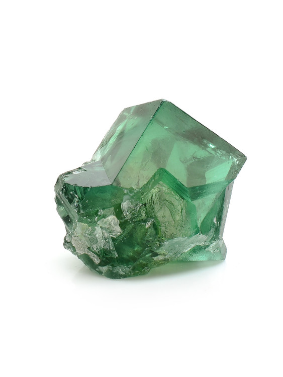 Green Fluorite Twin Crystal