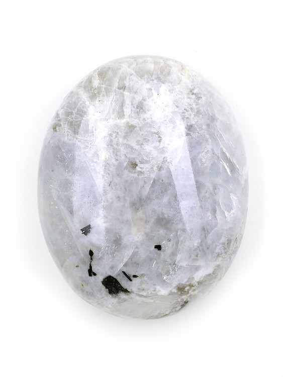 Moonstone with Tourmaline Palm Stone
