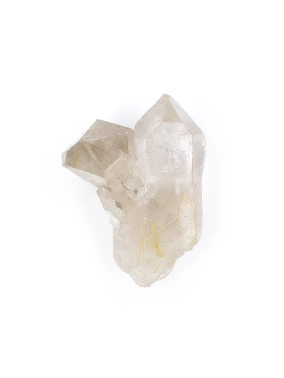 Golden Rutile in Quartz