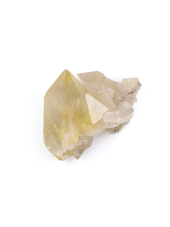 Golden Rutile in Quartz