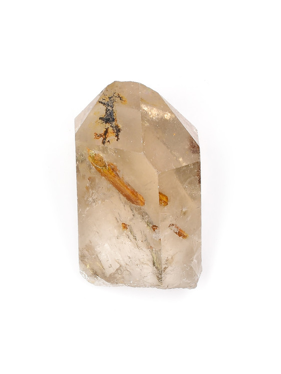 Epidote in Smoky Quartz