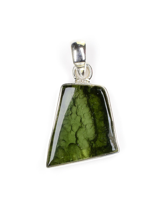 Moldavite Cabochon Pendant
