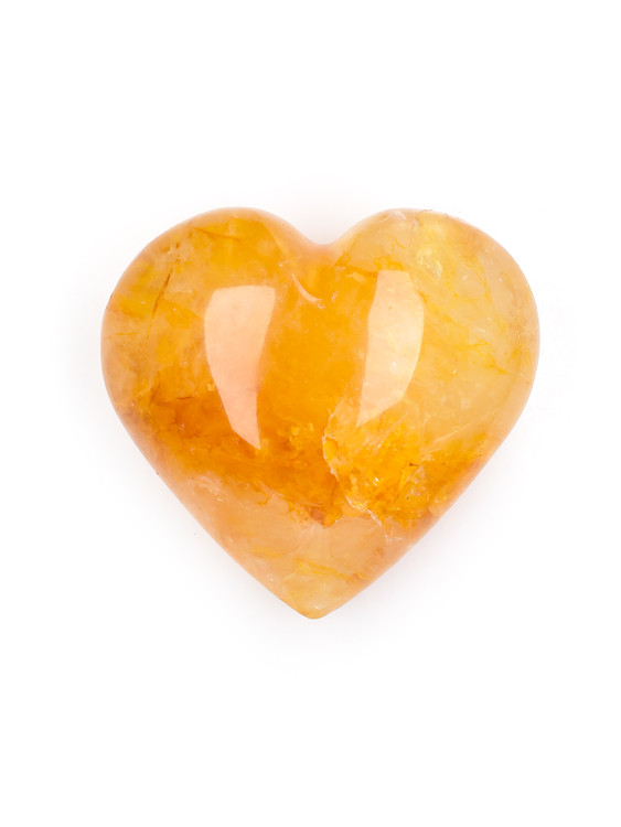 Golden Healer Quartz Heart