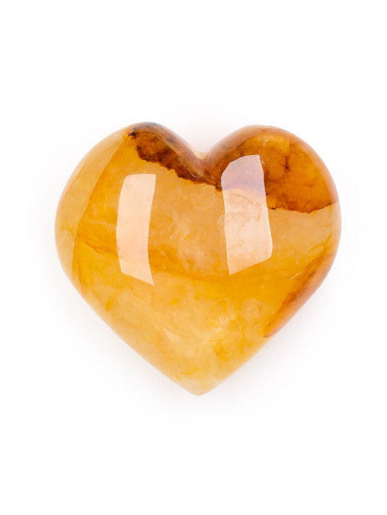 Golden Healer Quartz Heart