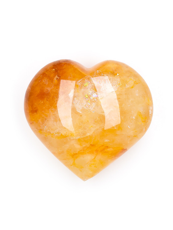 Golden Healer Quartz Heart
