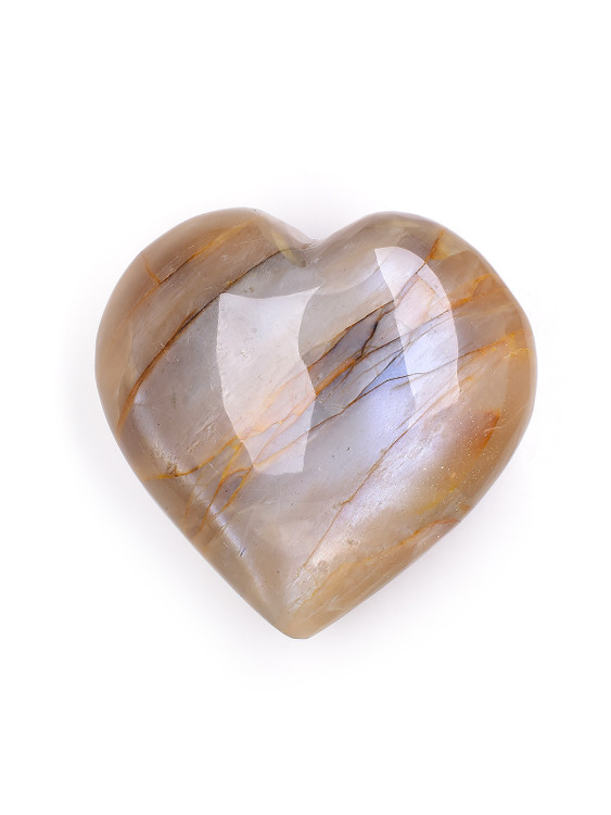 Peach Moonstone Heart