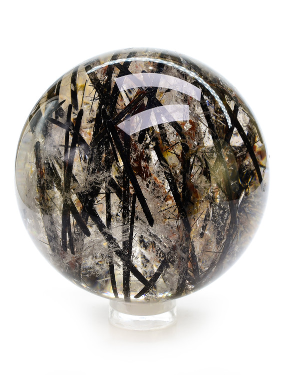 Tourmaline in Quartz Sphere