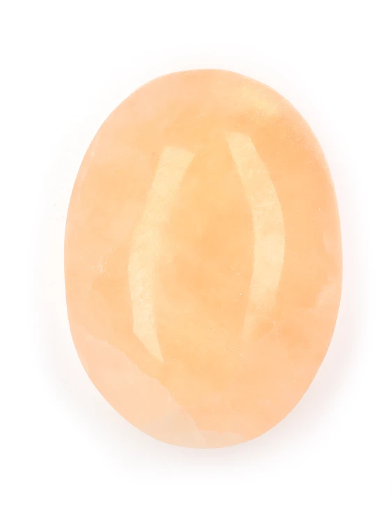 Peach Selenite Palm Stone