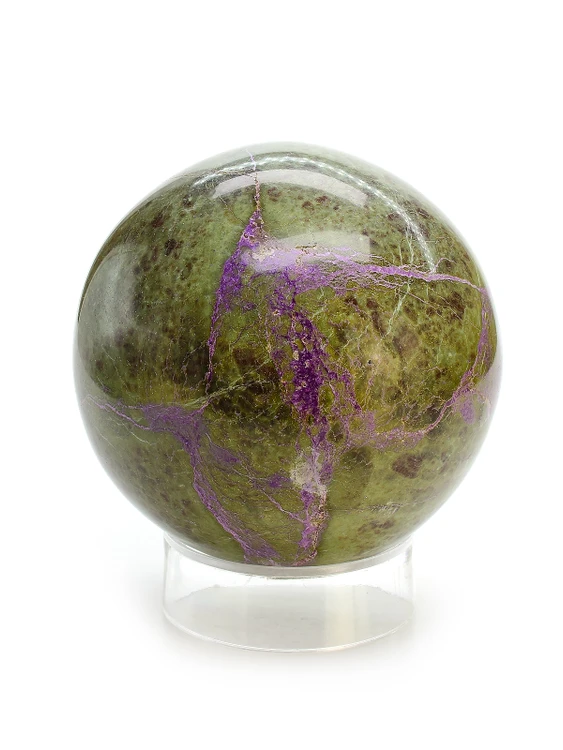 Stichtite with Serpentine Sphere