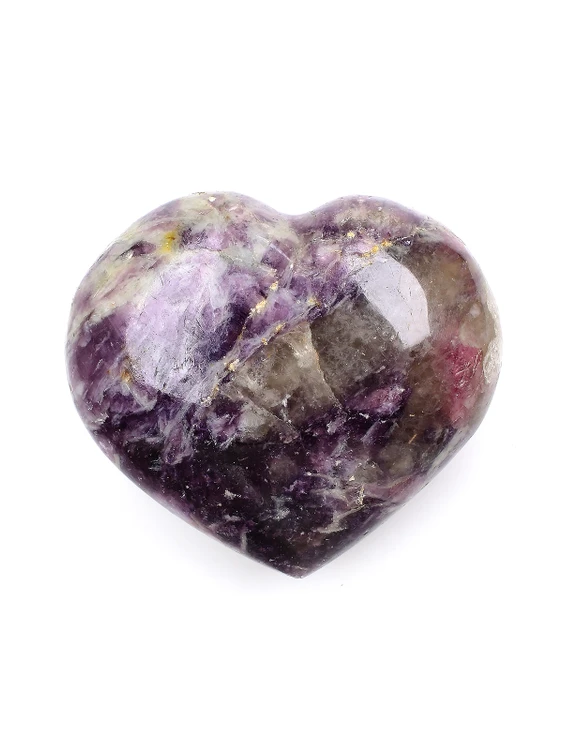 Tourmaline and Lepidolite in Quartz Heart