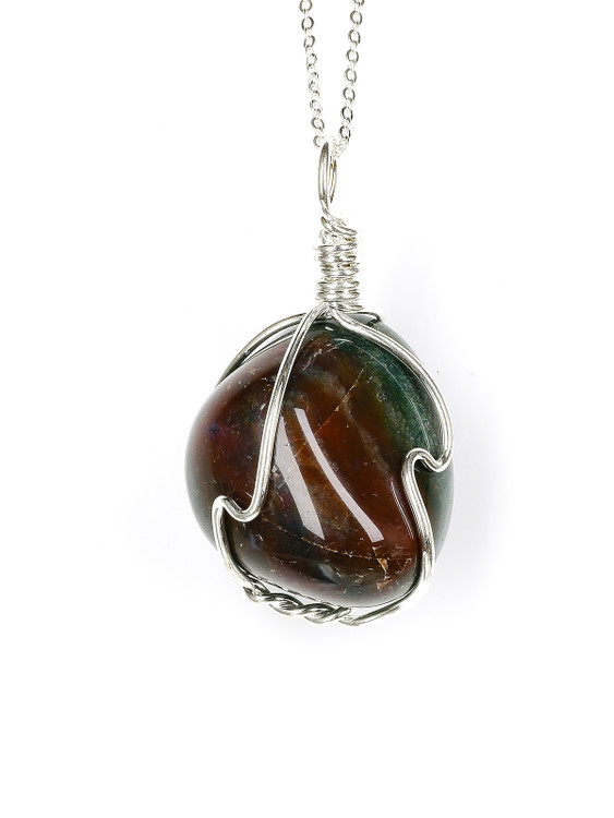 Bloodstone Wirewrap Pendant