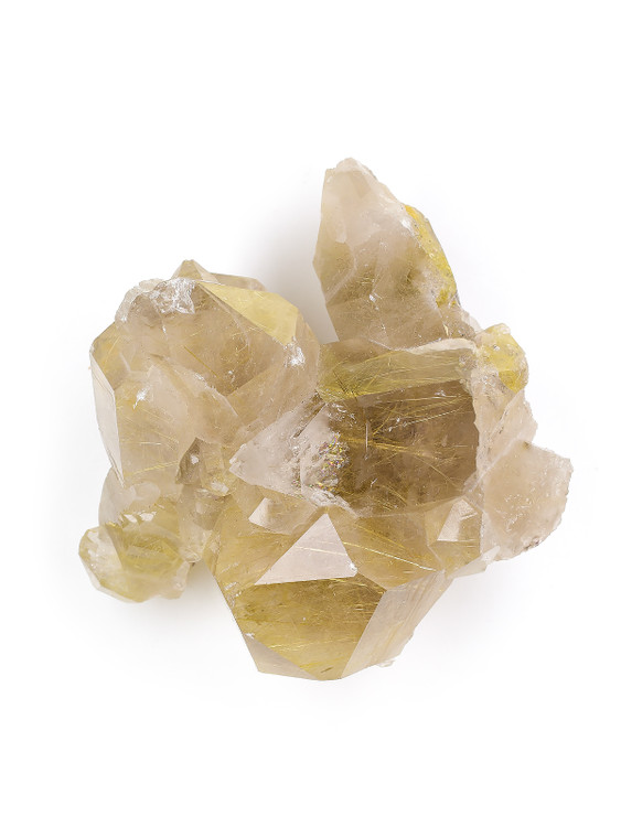 Golden Rutile in Quartz