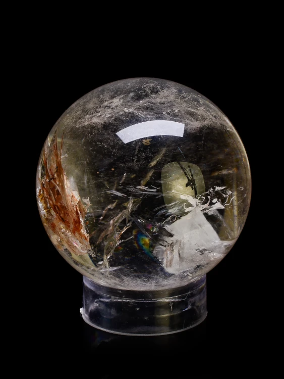 Calcite Manifestation Rainbow Quartz Sphere