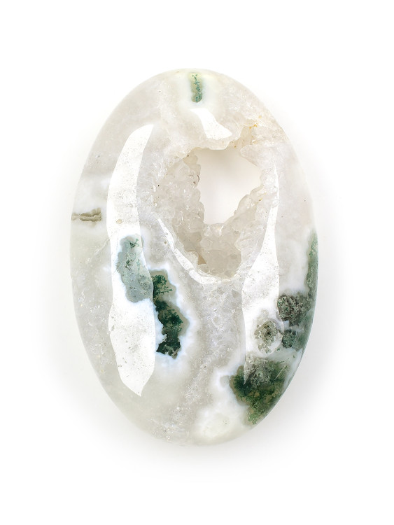 Moss Agate Palm Stone