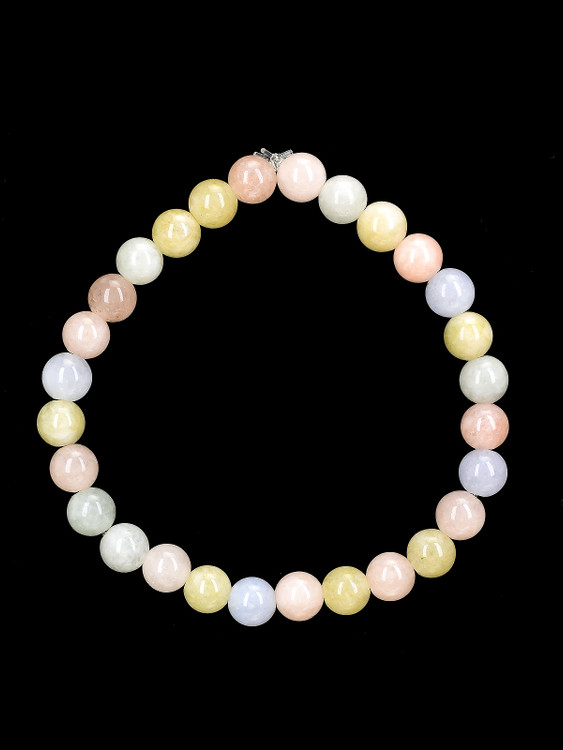 Aquamarine and Morganite 6 mm Bracelet