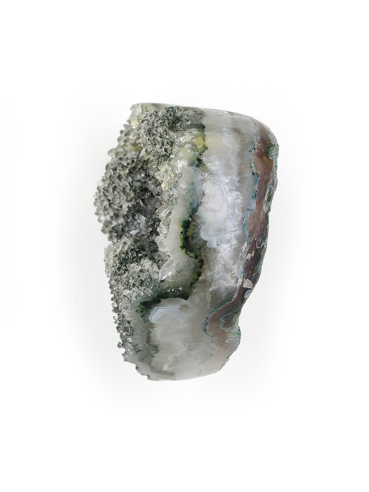 Green Amethyst Geode Heart - 638-JAK-07 - Exquisite Crystals