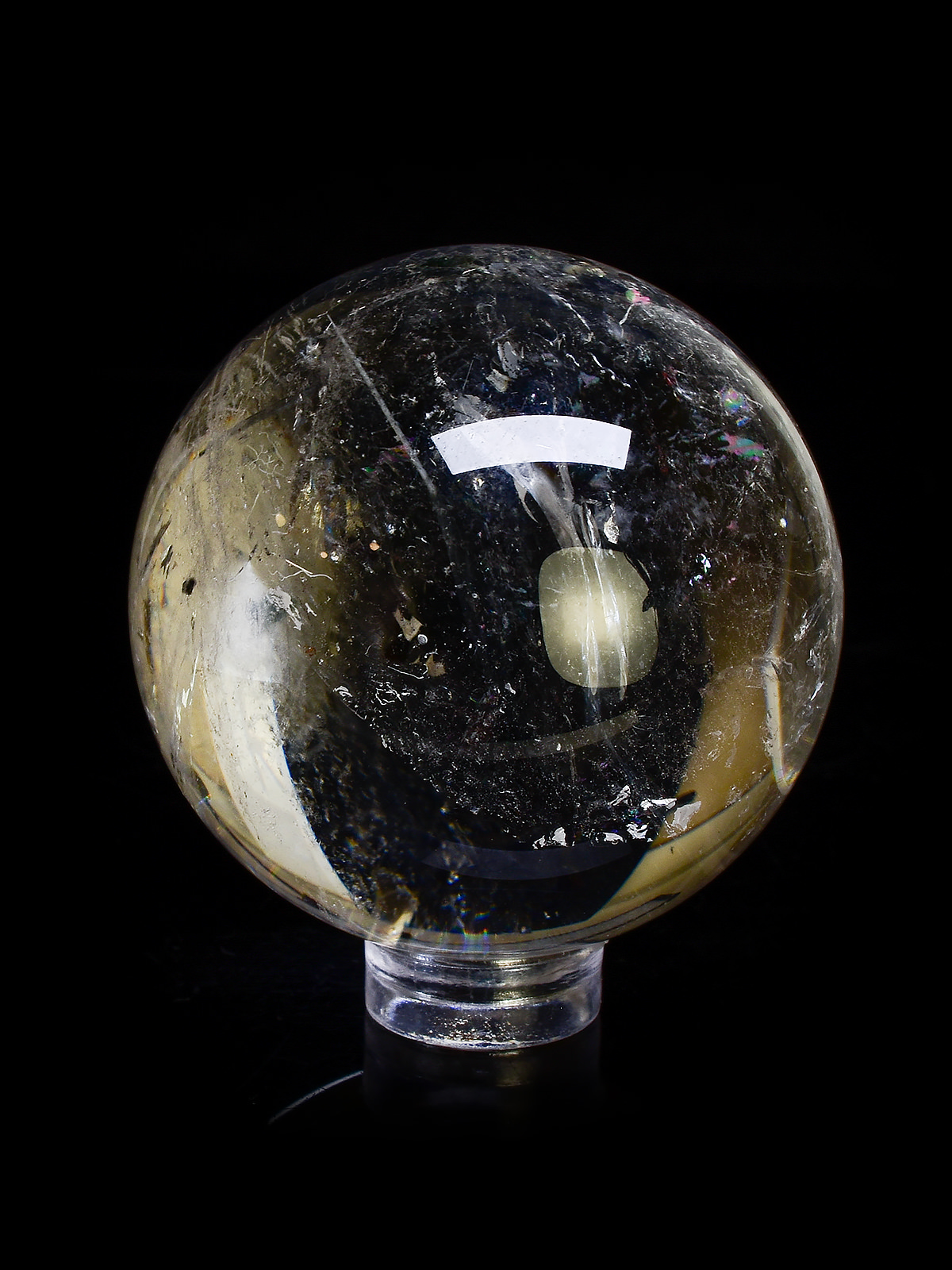 Green Tourmaline in Quartz Sphere - 647-JAK-02 - Exquisite