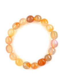 Carnelian Agate Beaded Bracelet