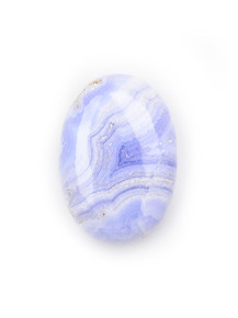 Blue Lace Agate Palm Stone - 578-ELI-15