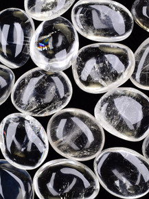 Clear Quartz Flat Tumbled Stones