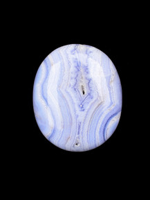 Blue Lace Agate Palm Stone - 578-ELI-28